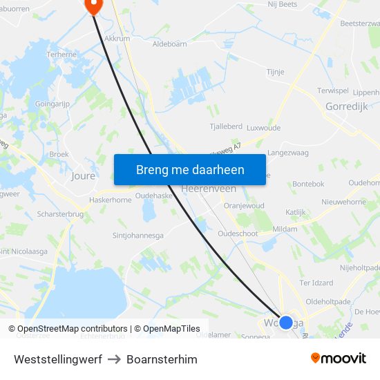 Weststellingwerf to Boarnsterhim map