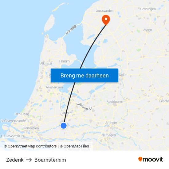 Zederik to Boarnsterhim map