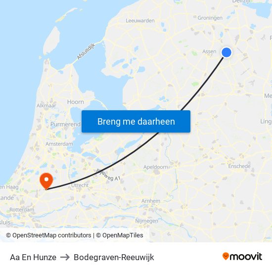Aa En Hunze to Bodegraven-Reeuwijk map
