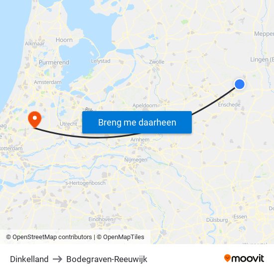 Dinkelland to Bodegraven-Reeuwijk map