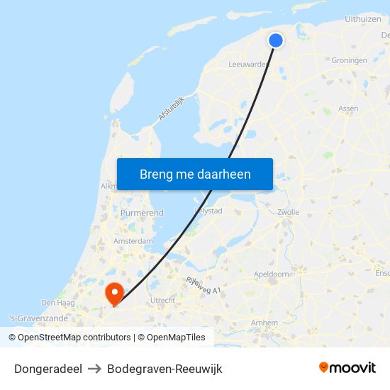 Dongeradeel to Bodegraven-Reeuwijk map