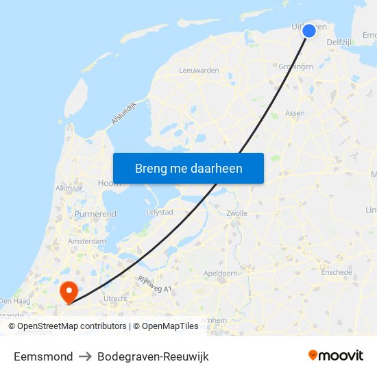 Eemsmond to Bodegraven-Reeuwijk map