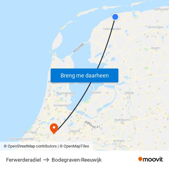 Ferwerderadiel to Bodegraven-Reeuwijk map