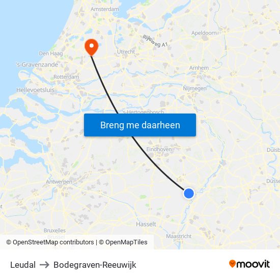 Leudal to Bodegraven-Reeuwijk map