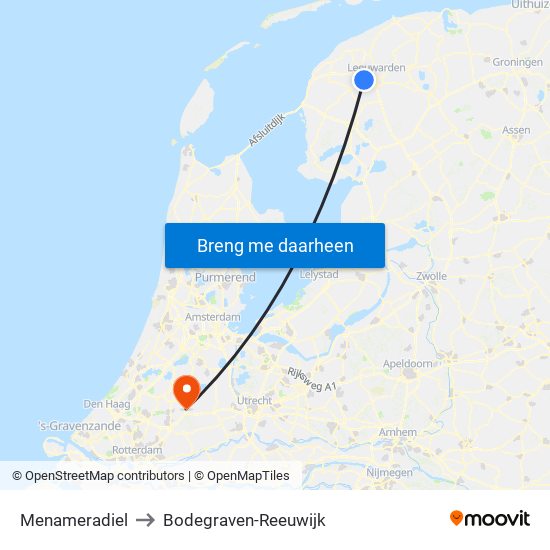 Menameradiel to Bodegraven-Reeuwijk map