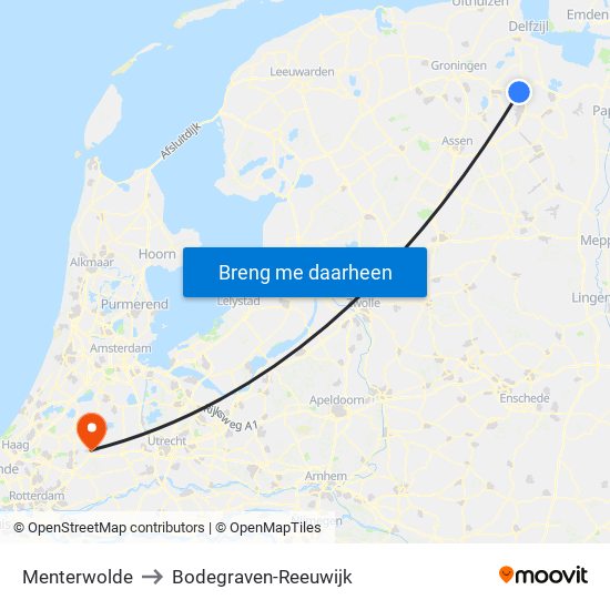 Menterwolde to Bodegraven-Reeuwijk map