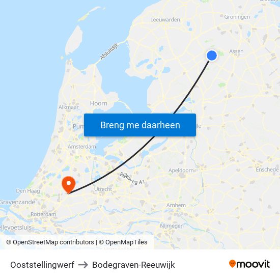 Ooststellingwerf to Bodegraven-Reeuwijk map