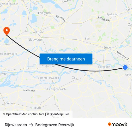 Rijnwaarden to Bodegraven-Reeuwijk map