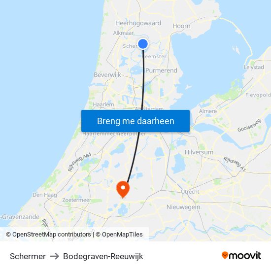 Schermer to Bodegraven-Reeuwijk map