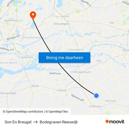 Son En Breugel to Bodegraven-Reeuwijk map