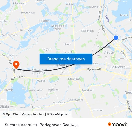 Stichtse Vecht to Bodegraven-Reeuwijk map