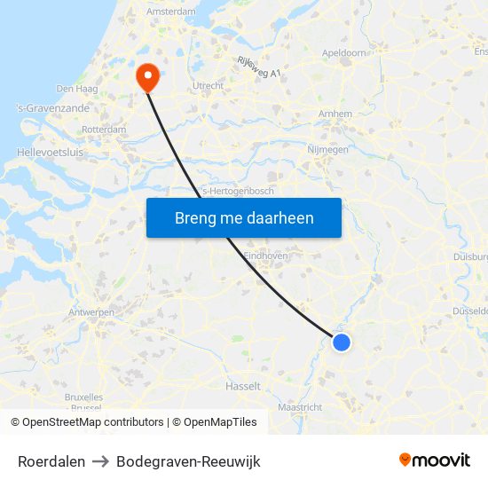 Roerdalen to Bodegraven-Reeuwijk map