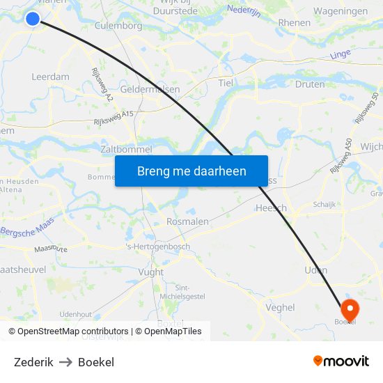 Zederik to Boekel map