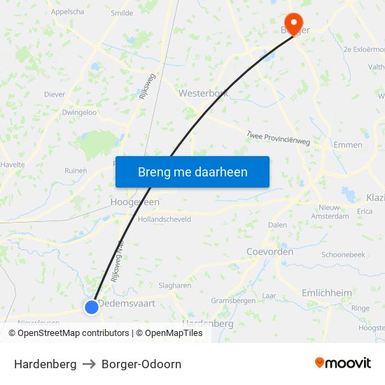Hardenberg to Borger-Odoorn map