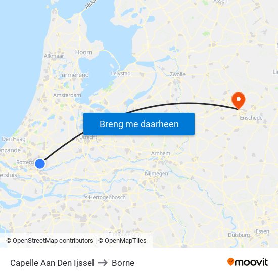 Capelle Aan Den Ijssel to Borne map