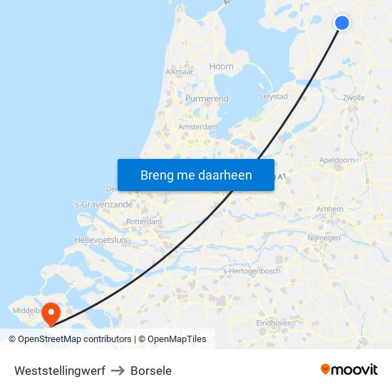 Weststellingwerf to Borsele map