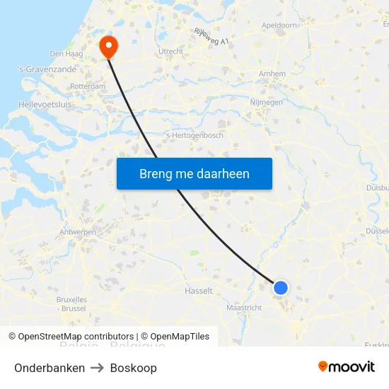Onderbanken to Boskoop map