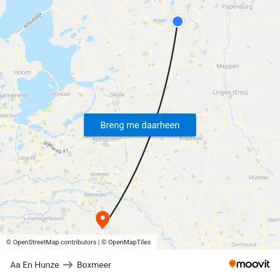 Aa En Hunze to Boxmeer map