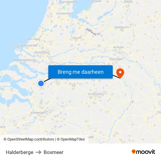 Halderberge to Boxmeer map