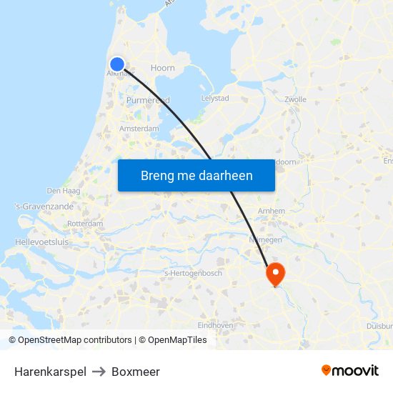 Harenkarspel to Boxmeer map