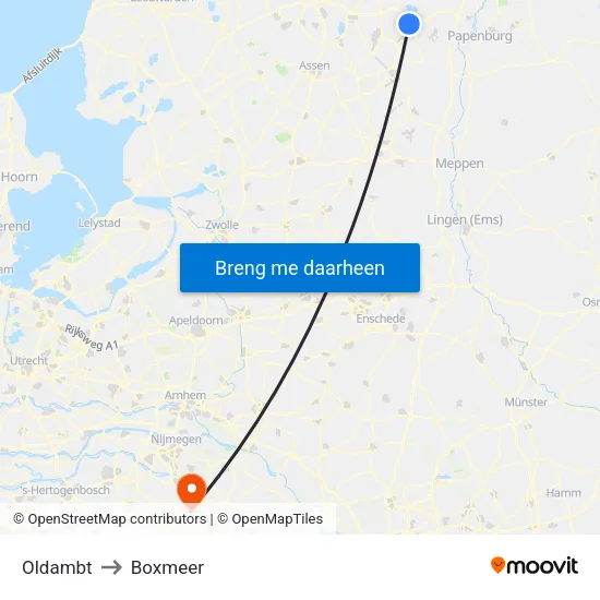 Oldambt to Boxmeer map