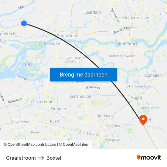 Graafstroom to Boxtel map