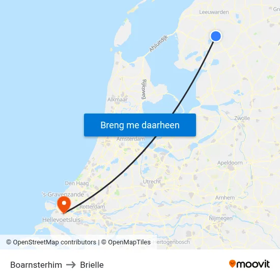 Boarnsterhim to Brielle map