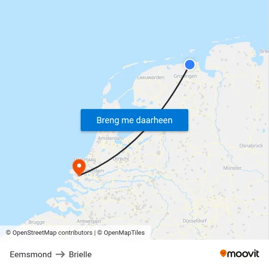 Eemsmond to Brielle map