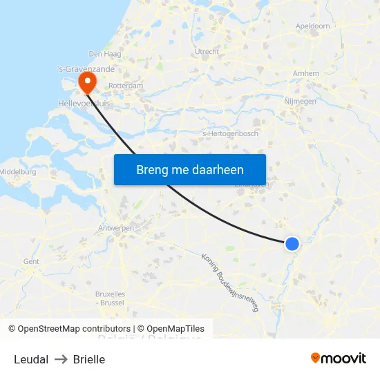Leudal to Brielle map