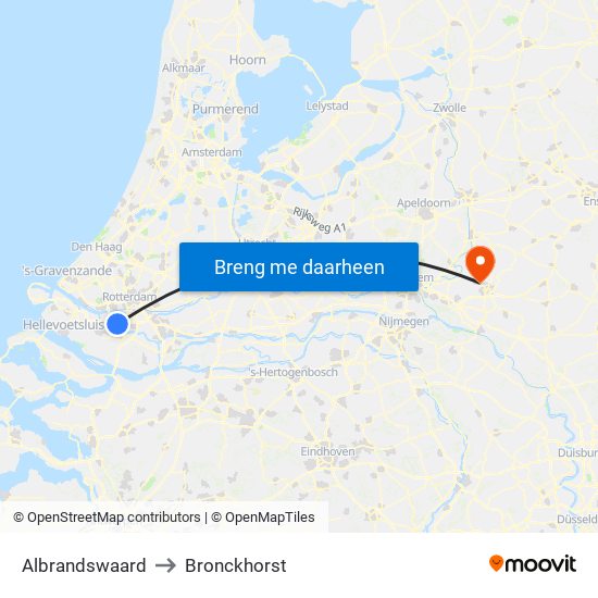 Albrandswaard to Bronckhorst map