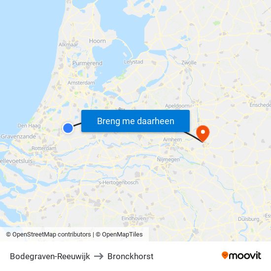Bodegraven-Reeuwijk to Bronckhorst map