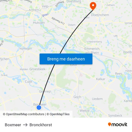 Boxmeer to Bronckhorst map