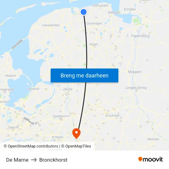 De Marne to Bronckhorst map
