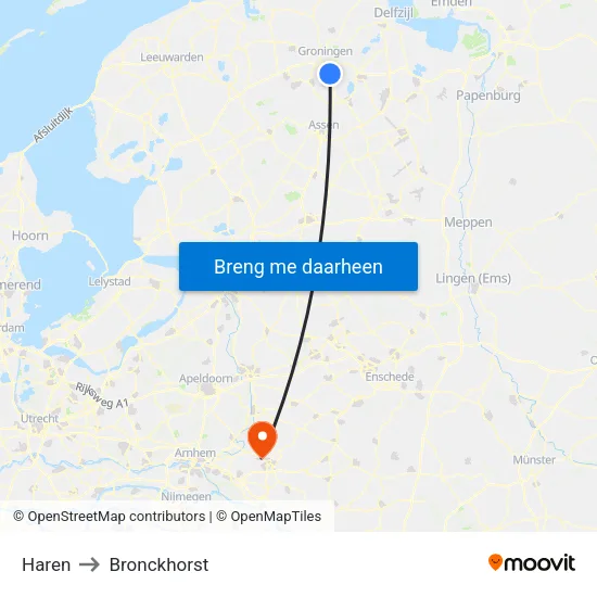 Haren to Bronckhorst map