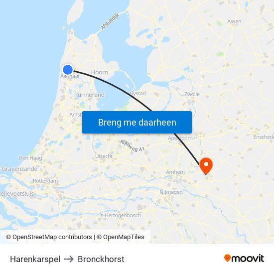 Harenkarspel to Bronckhorst map