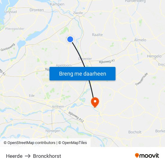 Heerde to Bronckhorst map