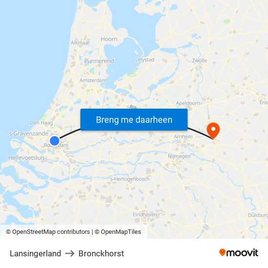 Lansingerland to Bronckhorst map