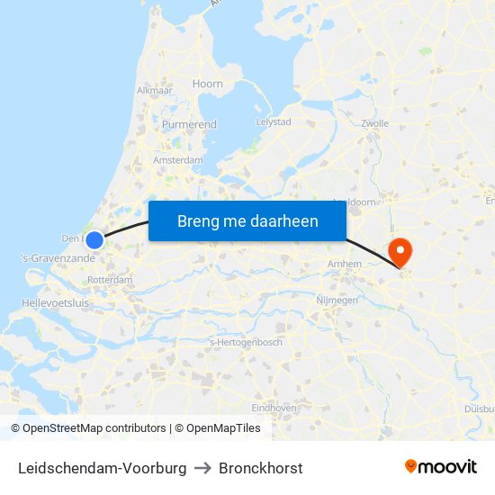 Leidschendam-Voorburg to Bronckhorst map