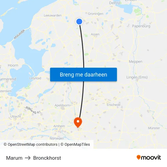 Marum to Bronckhorst map