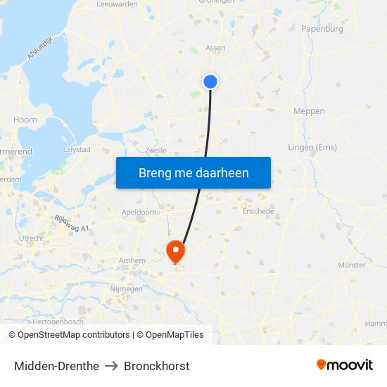 Midden-Drenthe to Bronckhorst map