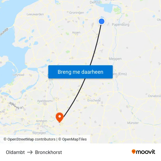 Oldambt to Bronckhorst map