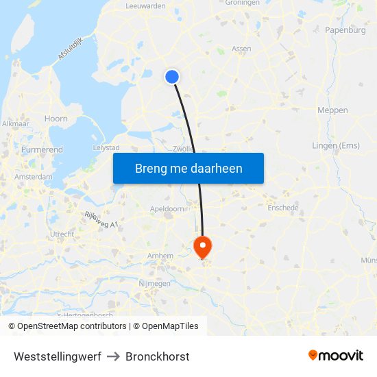 Weststellingwerf to Bronckhorst map