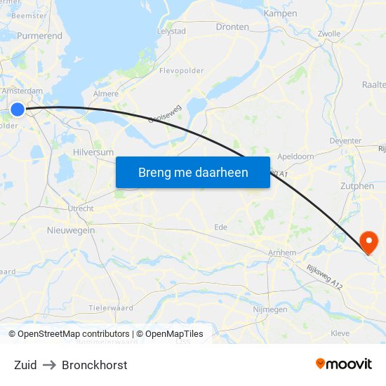 Zuid to Bronckhorst map