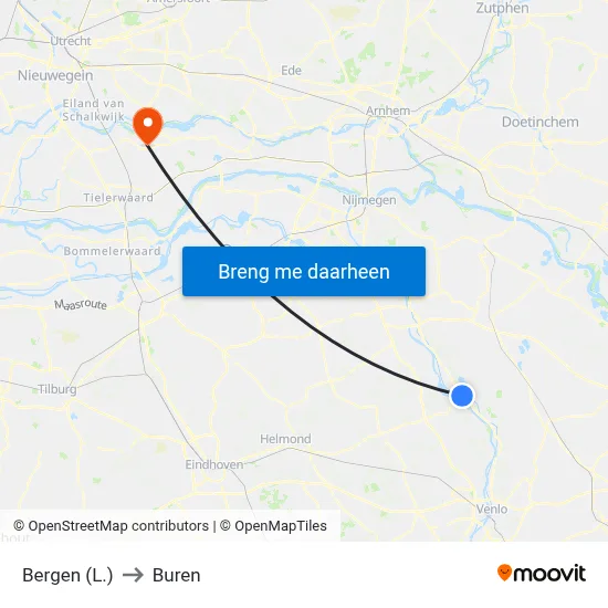 Bergen (L.) to Buren map