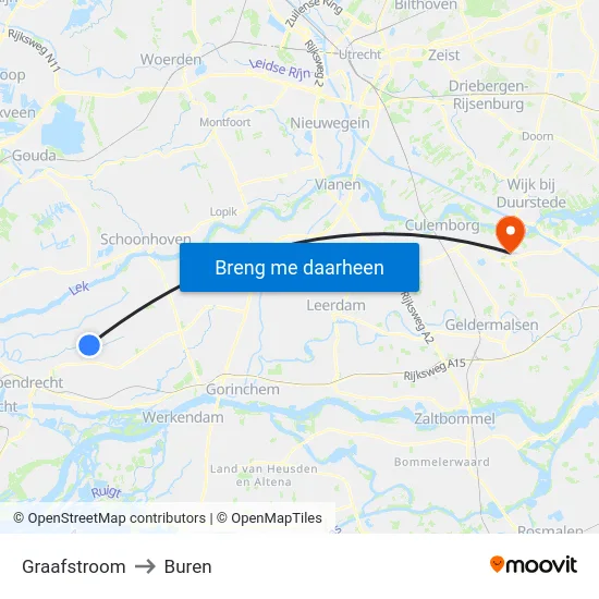Graafstroom to Buren map