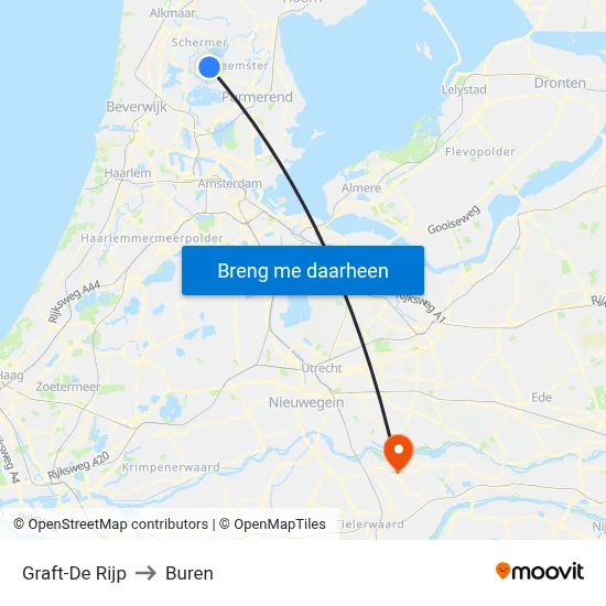 Graft-De Rijp to Buren map