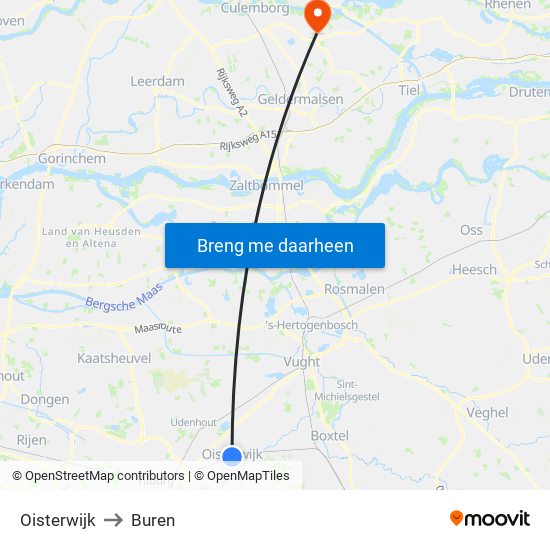 Oisterwijk to Buren map
