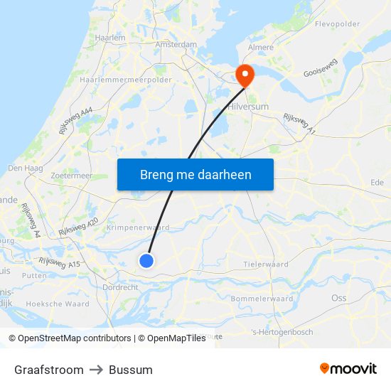 Graafstroom to Bussum map