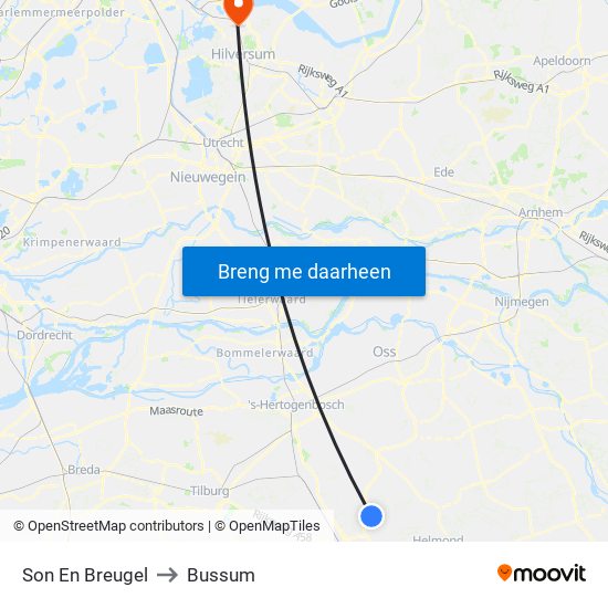 Son En Breugel to Bussum map