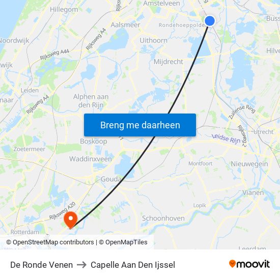 De Ronde Venen to Capelle Aan Den Ijssel map